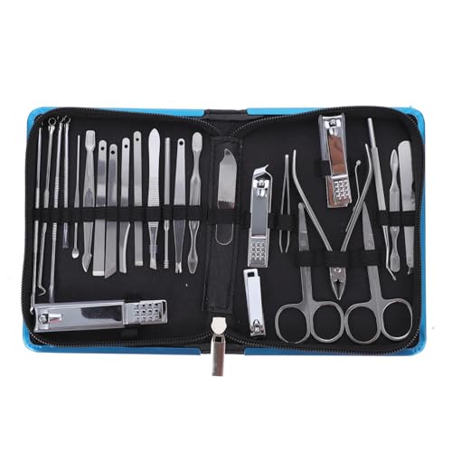 COLLBATH 26 Stück Teiliges Maniküre Pediküre Profi Nagelfeilen Nagelschere Kompakt Für Damen Herren Nagelpflege Zuhause Reise von COLLBATH