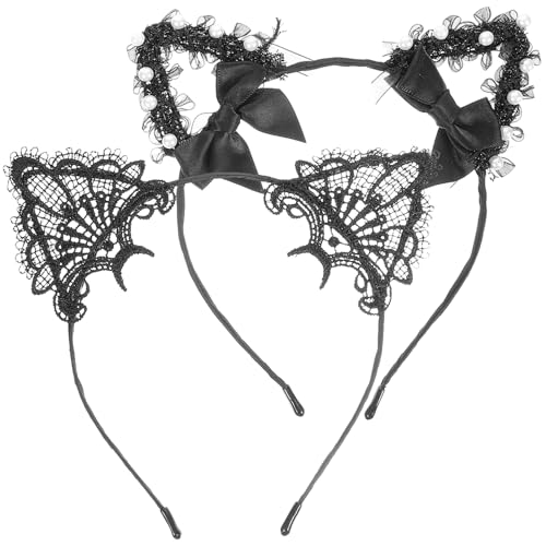 COLLBATH Katzen-stirnband-set Damen-spitzen-stirnband Für Party Cosplay Und Alltagsstil von COLLBATH