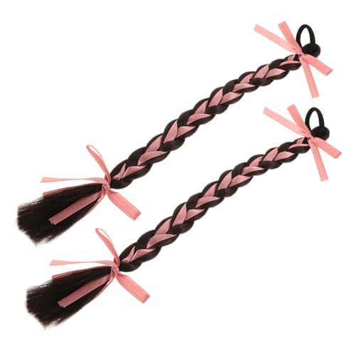 COLLBATH Geflochtene Pferdeschwanzverlängerung Für Damen Lange Haarverlängerung Mit Schleife Einfach Zu Tragen Stylen Als Haaraccessoire von COLLBATH