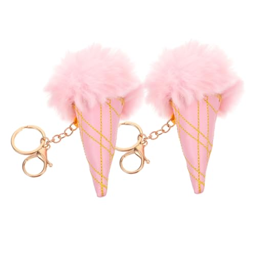 COLLBATH 2stücke Eiscreme Schlüsselanhänger Pu- Süße Dekoration Für Handtaschen Rucksäcke Und Schlüssel Trendige Anhänger Für Damen Als Für Alltag von COLLBATH