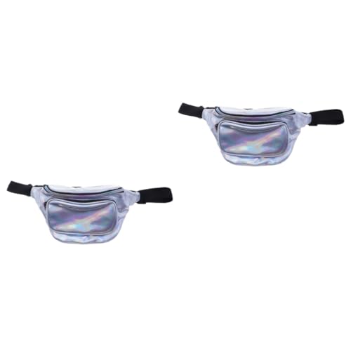COLLBATH 2 Stück Reisegeldbörse Für Damen Hologramm-gürteltasche Glänzend Neon-Bauchtasche von COLLBATH