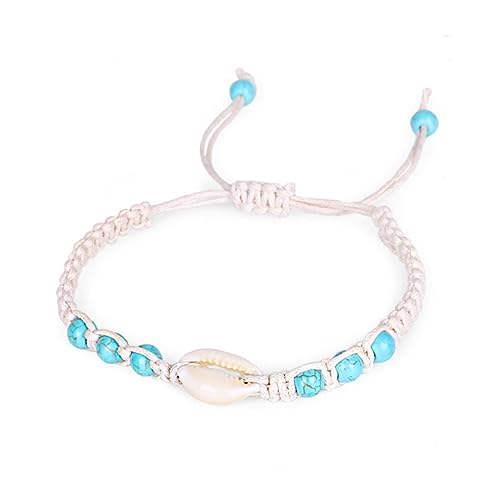 COLLBATH 2St Handschmuck geschenke für den jahrestag hand schmuck Damenaccessoires Strandarmbänder Mädchen Armbänder armschlinge gewebtes Armband Muschelarmband Weben Weiß von COLLBATH