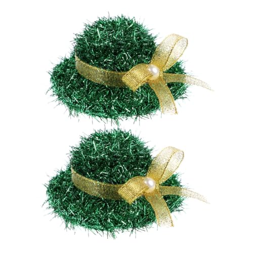 COLLBATH 2 Stück Grüne Hut-haarspangen Für Damen St Patrick's Day Haar-accessoires Süße Haarspangen Für Festivals Feiertage von COLLBATH