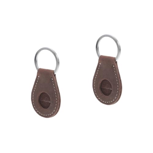 COLLBATH 2St Münzholster Paket Beutel schlüssel Ringe o'bag gewebe bescherung org Halter Schlüsselanhänger für Münzen Münzhalter AA-Chiphalter Münzvitrine Münzhüllen Rindsleder Dark Brown von COLLBATH