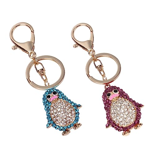 COLLBATH 2er Satz Pinguin-schlüsselanhänger Aus Zinklegierung Hübscher Taschen-anhänger Kreatives Accessoire Für Schlüssel von COLLBATH