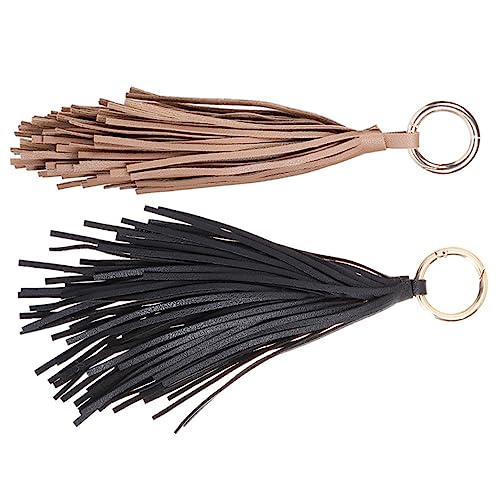 COLLBATH Schlüsselbund 2st Quastenring Aus Leder Car Keychain Car Key Chain Anahtarlık Schlüsselbund Key Holder Autotasche Schlüsselhalter Fürs Auto Schlüsselring Mit Quaste Portemonnaie- Legierung von COLLBATH