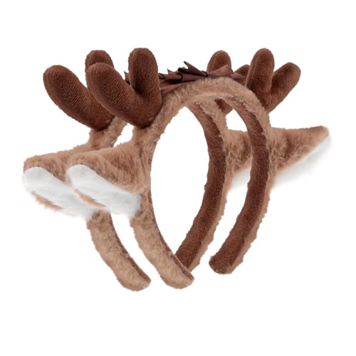 COLLBATH 2er Satz Plüsch Stirnband Mit Hirschohren Geweih-stirnband Weihnachts-hirsch-stirnband Für Cosplay-partys Bühnenauftritte Süßes Tierkostüm-zubehör von COLLBATH