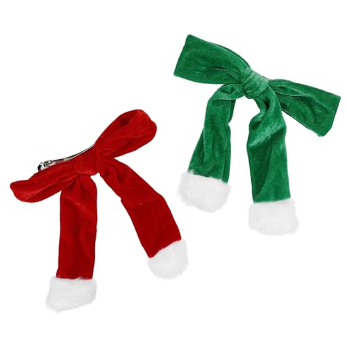 COLLBATH 2 Stück Damen-haarspange Für Weihnachten Samtschleife Knoten-haarklammer Festliche Dekoration Für Hochsteckfrisuren Und Zöpfe von COLLBATH