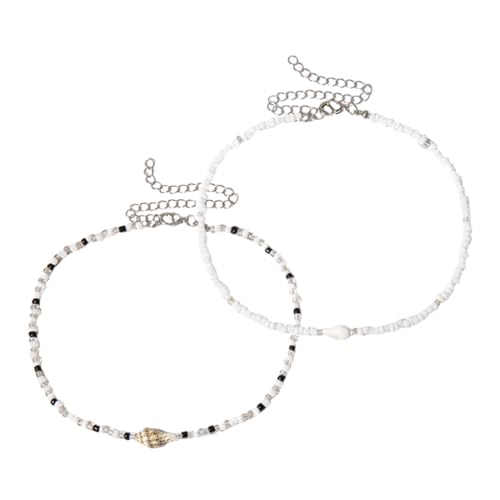 COLLBATH 2stücke Muschel Perlen Choker Halsketten Böhmische Hawaii Schmuck Verstellbar Strand Accessoires von COLLBATH
