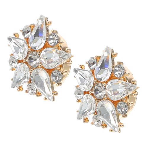 COLLBATH 2Stücke Stern Manschettenknöpfe für Damen Herren Cufflinks mit Strasssteinen Stilvolle Hemdmanschettenknöpfe für Business Hochzeit Formelle Anlässe von COLLBATH
