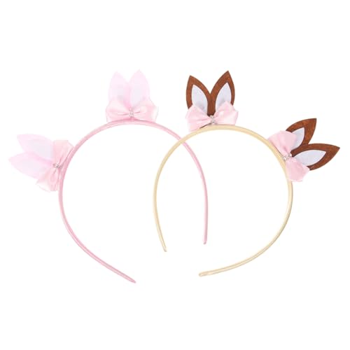COLLBATH 2er Satz Hase Stirnbänder Mädchen Cosplay Haarband Kinder Ohren Band Geburtstagsparty Zubehör von COLLBATH