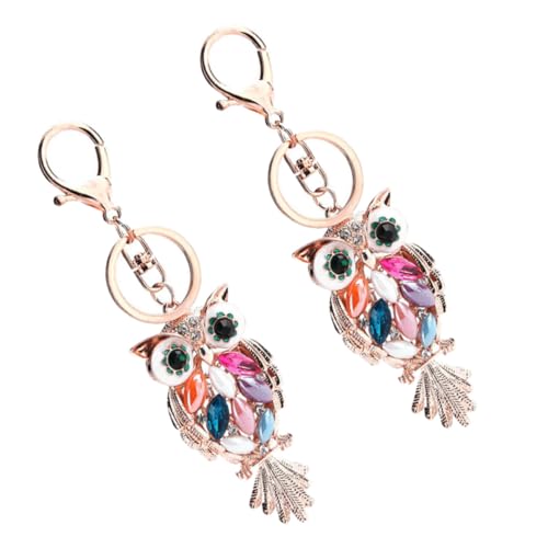 COLLBATH 2stücke Eulen Schlüsselanhänger Schlüsselring Taschen Anhänger Auto Schlüssel Dekoration von COLLBATH