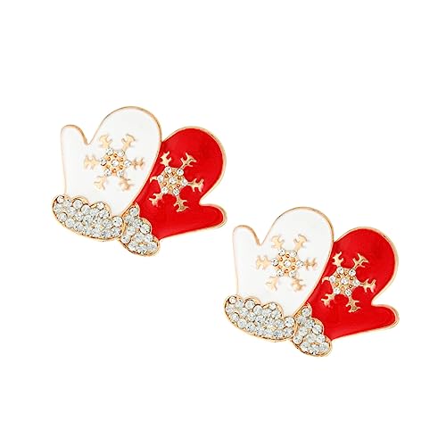 COLLBATH 2St Schneeflocken-Breatpins Brosche mit Weihnachtsabzeichen Weihnachtsbrosche Pin handschuhe Weihnachtsstifte Weihnachtskorsagen Strassbroschen tropfende Glasur von COLLBATH