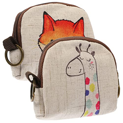 COLLBATH 2stücke Münzbeutel Cartoon-Design Tragbar Kleiner Geldbeutel Mit Reißverschluss Für Münzen Schlüssel Karten Reise Täglicher Gebrauch Aufbewahrungsbeutel Für Kleine von COLLBATH