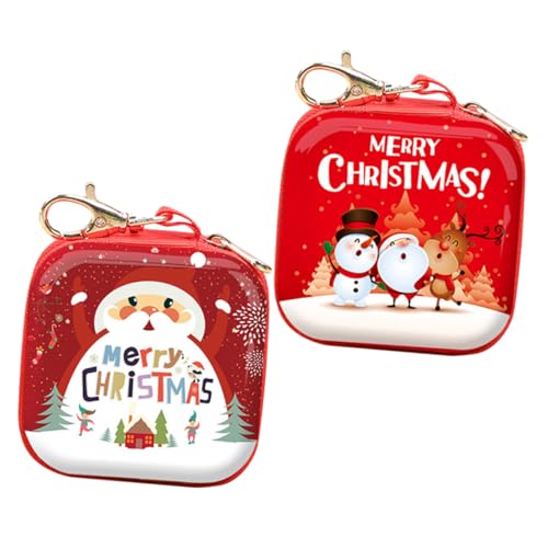 COLLBATH 2St Geldbörse Mini-Weihnachtsmünzenbeutel Brieftasche mit umlaufendem Reißverschluss Weihnachtsdekoration Münzbeutel für Mädchen Lagerung Strahltasche Fräulein von COLLBATH