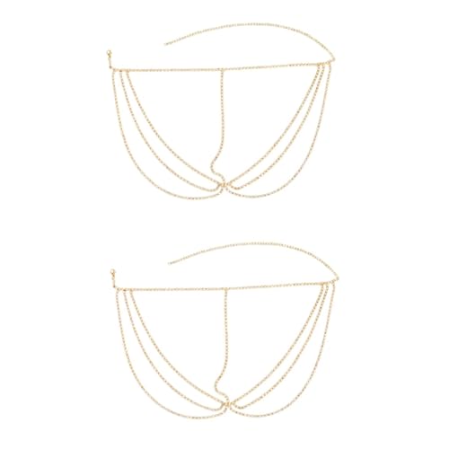 COLLBATH 2-teiliges Zubehör Für Damen Strass-ketten-stirnband Für Hochzeit Party Fotografie Eleganter Look von COLLBATH