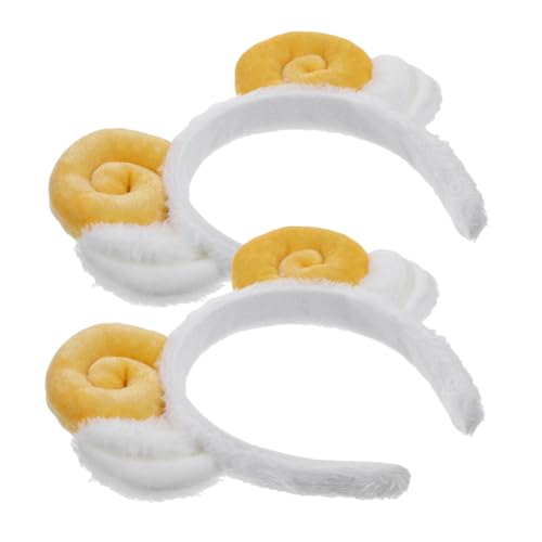 COLLBATH 2St Klaue Stirnband Haarband kinder haarspangen Tier-Schaf-Haarbänder Plüsch-Schaf-Stirnband schmücken Niedlicher Haarreifen tierischer Kopfschmuck Mode Haarschmuck Trompete Stoff von COLLBATH