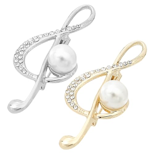 COLLBATH 2er Satz Musiknoten Broschen Damen Anstecknadeln Für Kleidung Schmuck Für Abendkleid von COLLBATH
