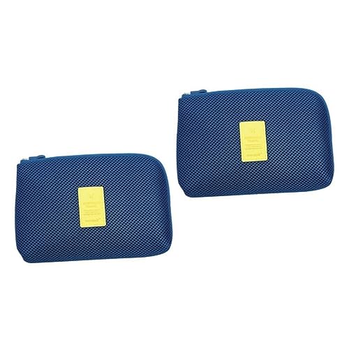 COLLBATH 2st Reisetasche Organisator Für Elektronisches Zubehör Kabel Aufbewahrungstasche Aufbewahrungstasche Für Festplatten Gehäuse Für Externe Festplatte Ssd Aufkleber Ebene Blue von COLLBATH