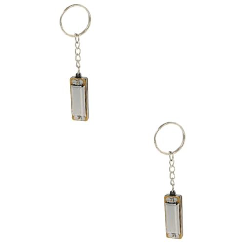 COLLBATH 2st Schlüsselanhänger Mundharmonika Schlüsselkette Entzückender Schlüsselanhänger Rucksackanhänger Multitool-schlüsselanhänger Schlüssel Hängende Verzierung Keychian Kupfer Silver von COLLBATH