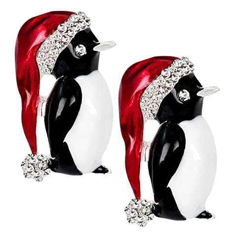 COLLBATH 2 Stücke Weihnachtsbrosche Pinguin Brosche Aus Legierung Für Damen Mädchen Kleidung Schmuck Dekoration von COLLBATH