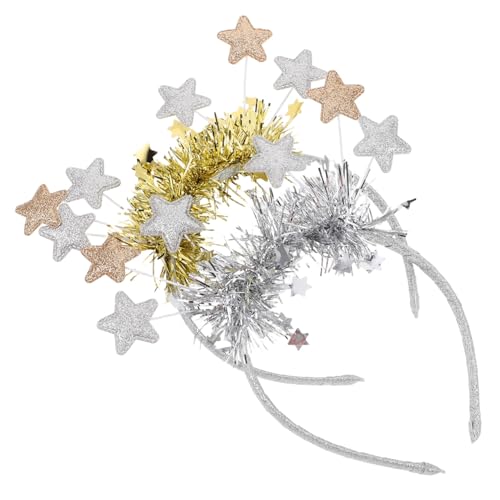 COLLBATH Stirnbänder Für Silvesterparty Mit Stern-design Glitzerndes Haarband Für Weihnachten Und Feiertage Lametta-kopfbedeckung von COLLBATH