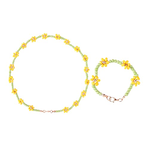 COLLBATH 2stücke Beaded Schmuckset Für Junge Mädchen Handgefertigtes Armband Und Halskette Mit Bunten Acrylperlen Für Geburtstagsfeiern Und Kreative Bastelideen von COLLBATH