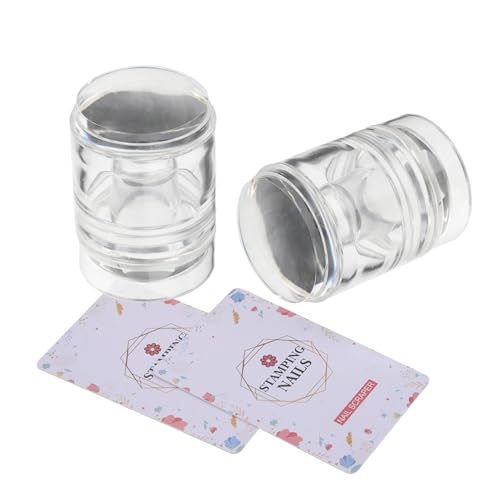 COLLBATH 2stücke Nageldesign Stempelwerkzeug Transparente Silikon Stempel Für French Tip Maniküre Vielseitiges Effizientes Nagelkunst-tool Mit Klarem Präzisionsdesign von COLLBATH