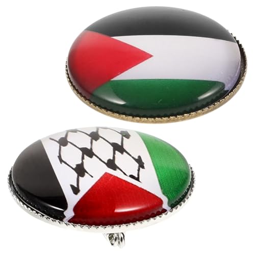 COLLBATH 2x Palästina Flagge Pin Anstecker Anstecknadel Flagge Brosche Metall Für Mütze Und Rucksack von COLLBATH
