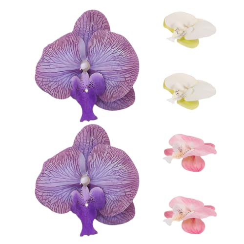 COLLBATH 3 Paare Orchideen Blumen Schuhclips für Sandalen Abnehmbare Schuhschnallen mit Floralen Motiven Diy Dekoration für Frauen und Mädchen für Urlaubsoutfits von COLLBATH