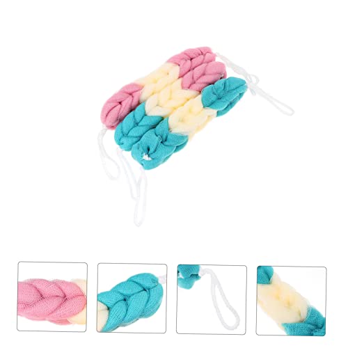 COLLBATH 3 STÜCKE Teiliges Langes Doppelseitiges Dusch Badetuch für Erwachsene Weiches Umweltfreundliches Peeling Handtuch mit Starker Reinigungskraft für Gründliche Rückenreinigung und von COLLBATH