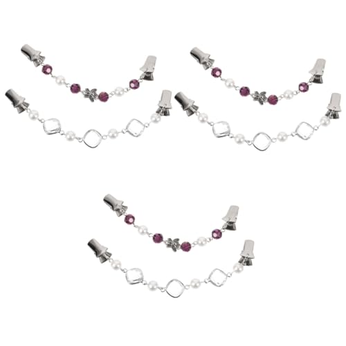 COLLBATH 3 Sätze 3 Sets Perlenpullover Clip Kleidernadeln Gürtelclip Strickjacke Kleidung Hemd Cinch Clip Kragenclips Hosenträger Herren Broschennadeln Für Damen Retro 2 Stück * 3 von COLLBATH