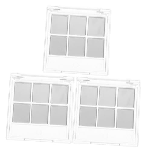 COLLBATH 3 Sätze Transparente Leere Lidschattenpalette mit Pinselhalter Kompakter Make-up Organizer für Kreative Farbkombinationen und Effiziente Make-up Anwendung Reisefreundlich von COLLBATH
