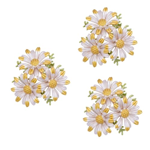 COLLBATH 3 Stück Anti Belichtungs Brosche Gänseblümchen Schmuck Broschennadeln Für Frauen Gänseblümchen Brosche Kostüm Hemd Brosche Clips Kreative Anstecknadel Brosche Für von COLLBATH