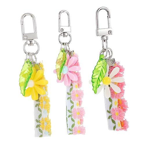 COLLBATH Gänseblümchen-schlüsselring 3er Satz Schlüsselanhänger Hänge-Accessoires Dekorative Schlüsselfinder Für Tasche Oder Schlüssel von COLLBATH