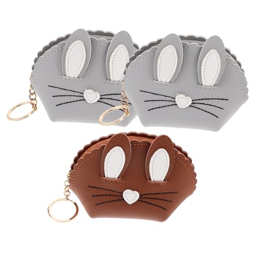 COLLBATH 3 Stück Hasenohr-geldbörsen Hasenohr-münzgeldbörsen Aus Strapazierfähigem Pu-Leder Kompakt Und Leicht von COLLBATH