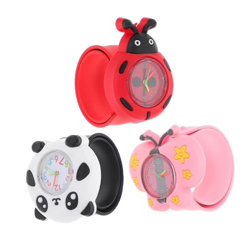 COLLBATH 3 Stück Kinderuhr Cartoon Armbanduhr Lustige Patting Watch für Jungen für Klaren Ziffern Ansprechendem Design von COLLBATH