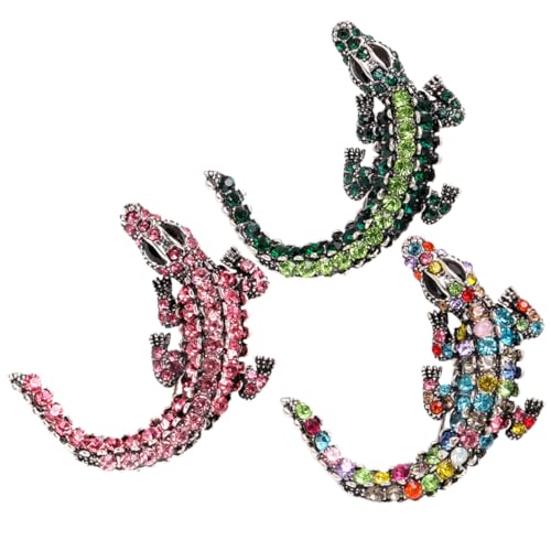 COLLBATH 3 Stück Kreative Brosche Legierung mit Glitzersteinen Anstecknadeln für Herren Damen Vielseitig Tragbar Brust oder Kragenpin von COLLBATH