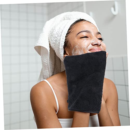 COLLBATH 3 Stück Mikrofaser Abschminkhandschuhe Sanftes Peeling Waschbare Make up Entfernung Hautfreundliche Gesichtsreinigungshandschuhe für Damen Weich Wiederverwendbar Atmungsaktiv von COLLBATH