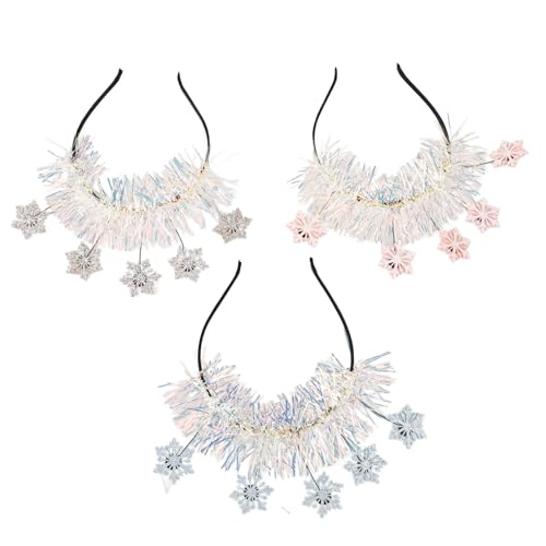 COLLBATH Schneeflocken Stirnband Für Damen Weihnachts Kopfschmuck Mit Dekorativen Schneeflocken Winter Accessoires von COLLBATH