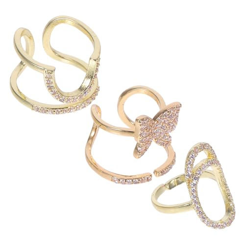 COLLBATH 3 Stück Teiliges Abnehmbarer Nagelringe für Damen Funkelnde Schmuckaccessoires mit Clip Design für Partys und Alltag für Event Betonung Ihrer Individualität COLLBATH 3 Stück Teiliges Abnehmbarer Nagelringe für Damen Funkelnde Schmuckaccessoires mit Clip Design für Partys und Alltag für Event Betonung Ihrer Individualität von COLLBATH