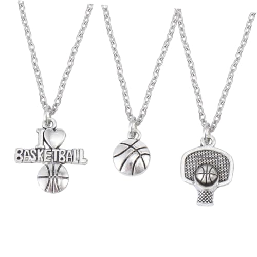 COLLBATH 3 Stück Teiliges Basketball Anhänger Halskette Legierung für Kette für Männer Frauen Geschenkidee für Sportliebhaber Besondere Anlässe COLLBATH 3 Stück Teiliges Basketball Anhänger Halskette Legierung für Kette für Männer Frauen Geschenkidee für Sportliebhaber Besondere Anlässe von COLLBATH