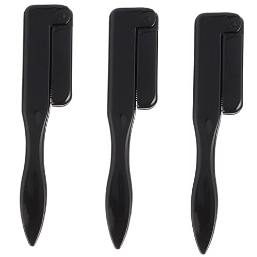 COLLBATH 3 Stück Teiliges Faltbarer Mini edelstahl Augenbrauen Wimpernkamm Ergonomisch Geformt Wiederverwendbar Leicht zu Reinigen für Natürliches Make up bei Frauen und Mädchen von COLLBATH