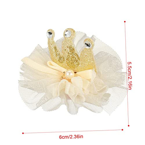 COLLBATH 3 Stück Teiliges Haarspangen Krone aus Mehrlagigem Tüll Farblich Abgestimmt Langlebig und Kinderfreundlich Modisches Haarschmuck für Mädchen für Geburtstage und Alltag von COLLBATH