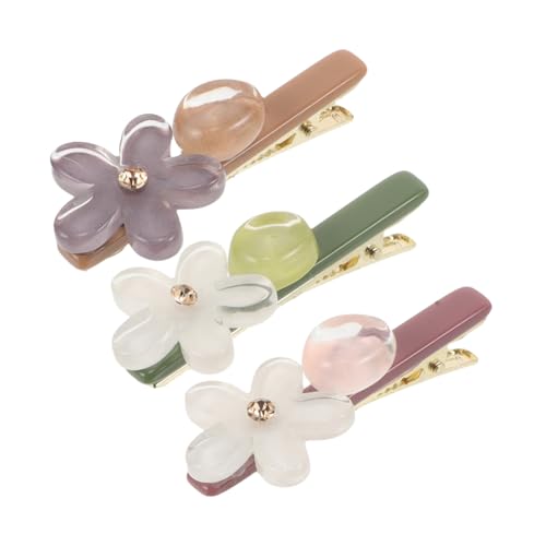 COLLBATH 3 Stück Teiliges Künstliche Blüten Haarspangen Damen Retro Haarklammern Rutschfest Filigrane Blumen Seitenclips für Dünnes und Dickes Haar Eleganter Haarschmuck von COLLBATH