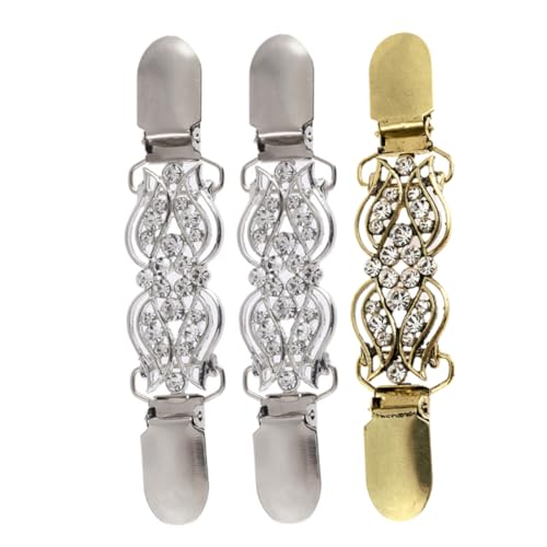 COLLBATH 3 Stück Teiliges Tulpenförmiger Schalclip mit Antirutsch Pulloververschluss für Frauen Elegantes Accessoire für Partys und Alltag Robust und Tragbar von COLLBATH