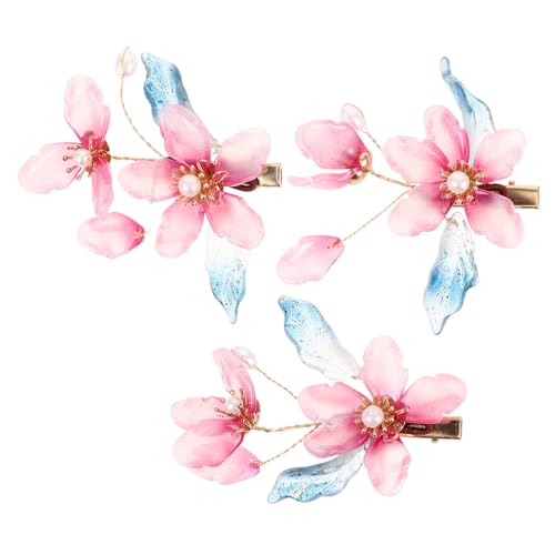 COLLBATH 3 Stück antike Haaraccessoires Frauen blühen Haarklammern haarspange kristallblume alter chinesischer Kostüm-Haarnadel-Kopfschmuck mini flower hair claw clips chinese hair pin Abs von COLLBATH