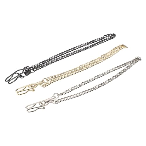 COLLBATH 3stücke Uhrenkette Für Taschenuhr Aus Eisen Taschenuhrketten Dekorativer Kette Hosenkette Für Männer Und Accessoires Modisches Taschenuhrzubehör von COLLBATH