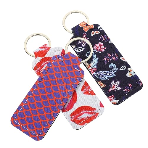 COLLBATH Schlüsselanhänger Lippenstift Tasche Schlüsselanhänger Modisches Make-up Organizer Set Für Frauen von COLLBATH
