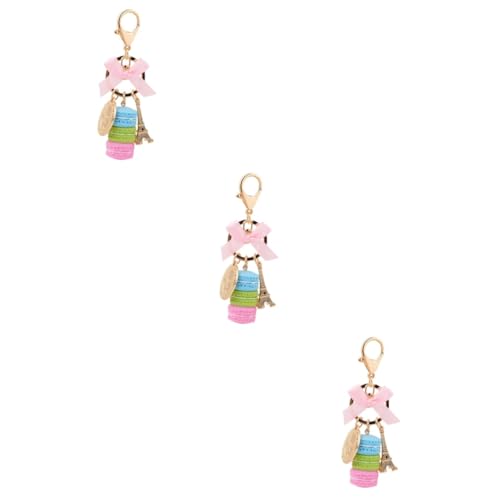 COLLBATH 3St Makronen-Schlüsselanhänger Zubehör Eiffelturm-Schlüsselhalter erste Schlüsselanhänger Eifelturm wohnungseinrichtung schlüsselring Schlüsselanhänger aus Metall Makronen-Anhänger von COLLBATH